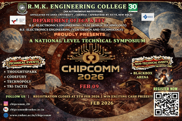 CHIPCOMM'26 National Level Technical Symposium Poster 